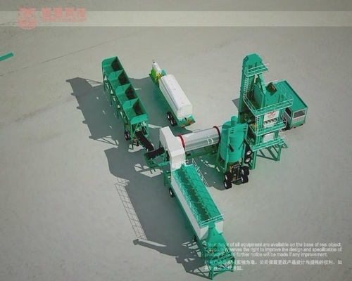 1.5t Mixing Tank Mobile Asphalt Plant 130ton Per Hour With Seven Standard Trucks