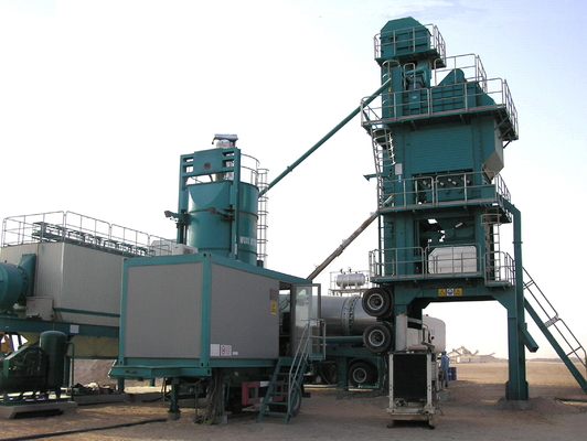 High Pressure Atomizing Burner Mobile Asphalt Plant With 25t / H WAM Screw Conveyor
